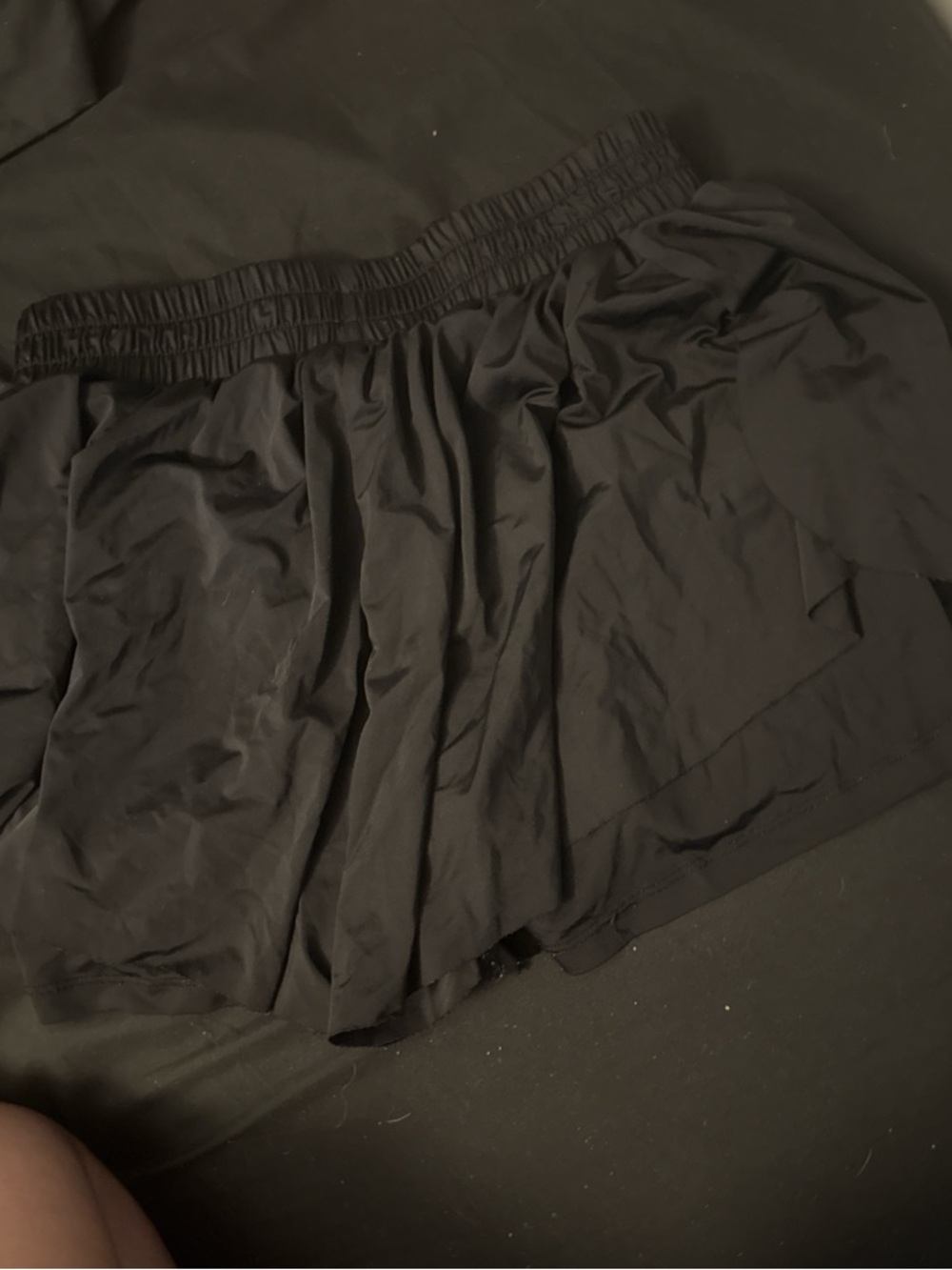 Women's Black Athletic Shorts - Comfortable Layered Active Shorts